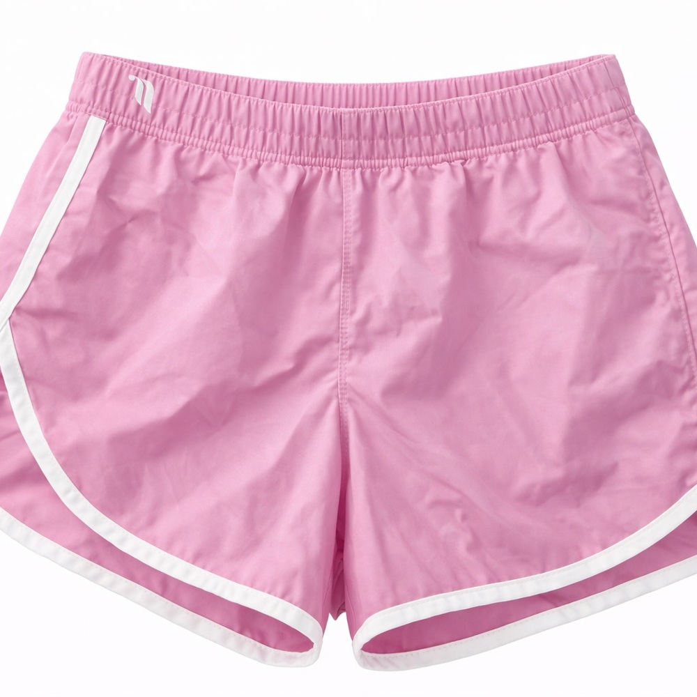 Fabletics Pink Running Shorts with White Trim